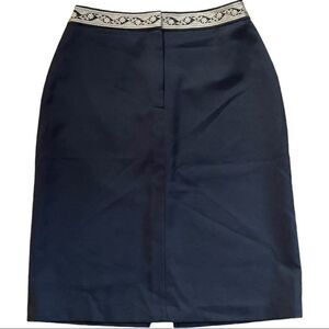 atmosphere Black Front Zipper Pencil Skirt Sz 10